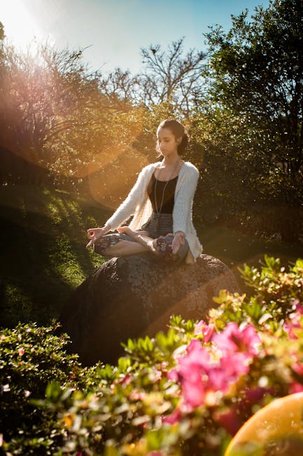Person meditating peacefully